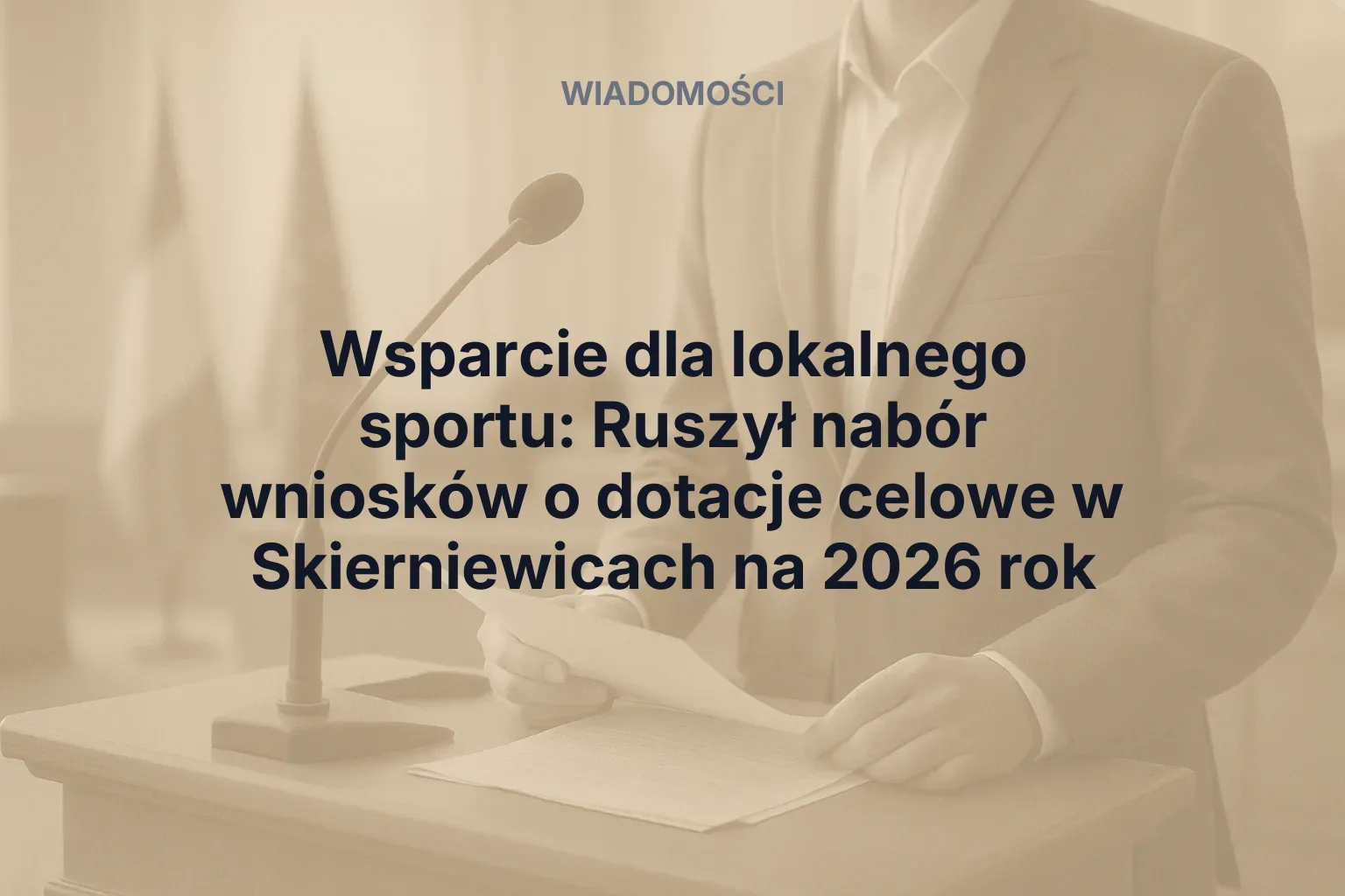 Miniatura: Wsparcie dla lokalnego sportu: Ruszył nabór wniosków o dotacje celowe w Skierniewicach na 2026 rok