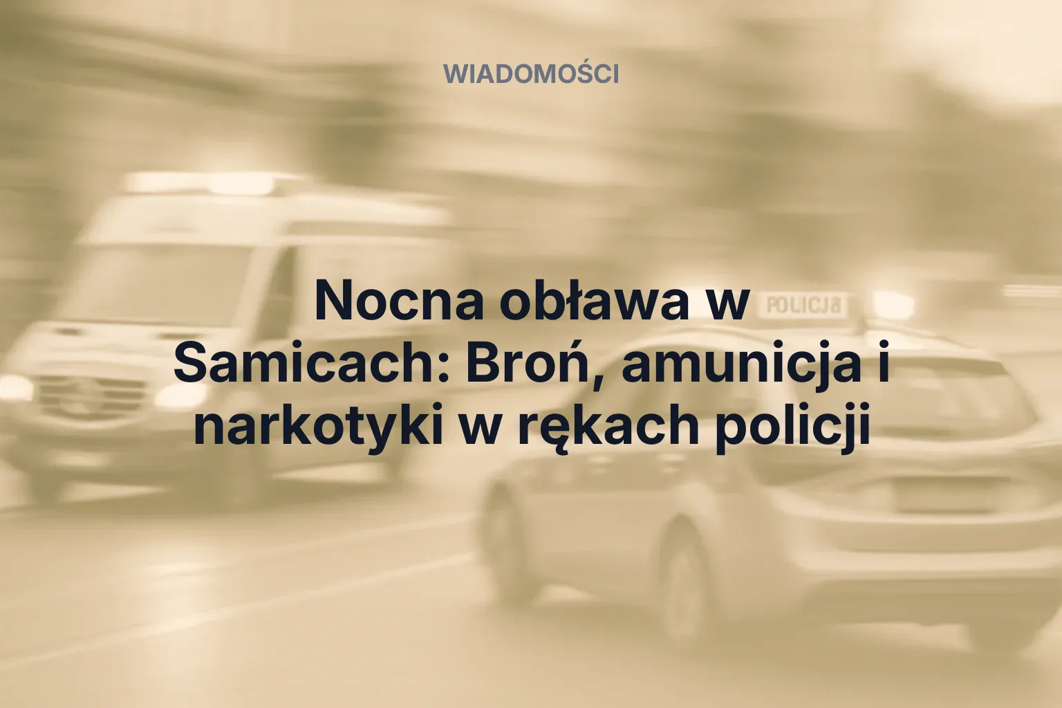 Nocna obława w Samicach: Broń, amunicja i narkotyki w rękach policji
